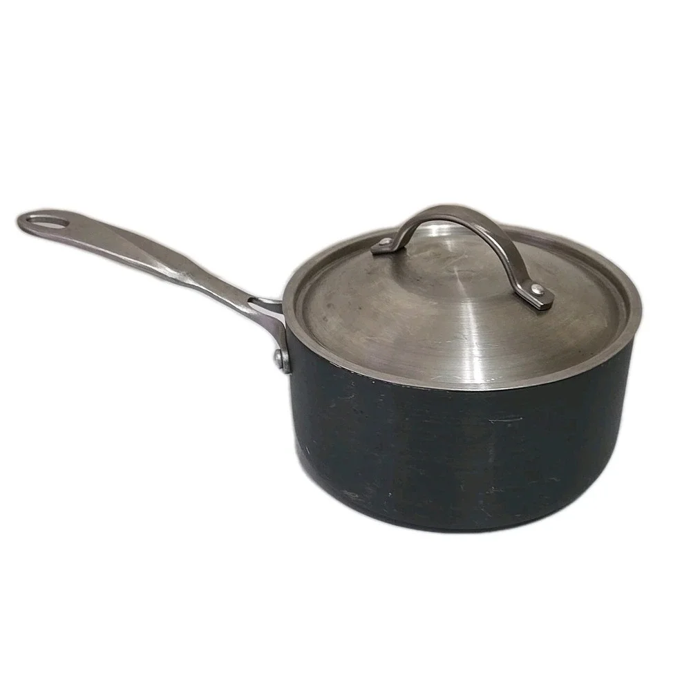 Vtg Calphalon 87012 2 Qt Saucepan w/ Stainless Steel Lid Hard Anodized USA